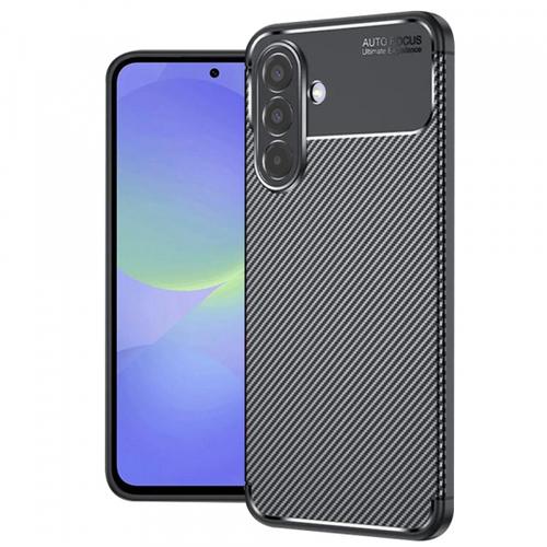 Husa pentru Samsung Galaxy A36 A366, Techsuit, CarbonFiber, Neagra