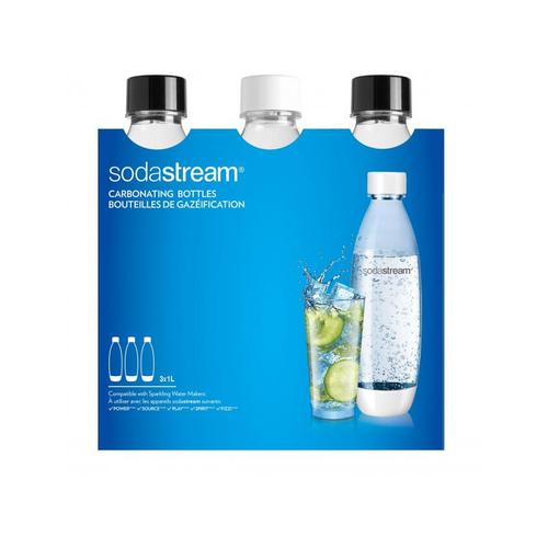 Set 3 sticle PET Sodastream Fuse, 1 l (Negru/Alb) Set 3 sticle PET Sodastream Fuse, 1 l (Negru/Alb)