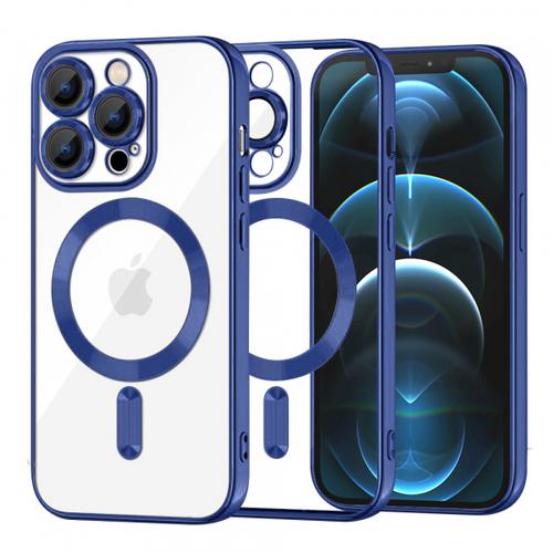 Husa MagSafe pentru Apple iPhone 12 Pro Max, Techsuit, Luxury Crystal, Albastra