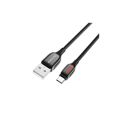 Cablu Borofone BU14 Heroic, USB la MicroUSB, 1.2m, Negru
