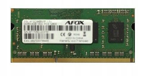 Memorie laptop AFOX AFSD38AK1P, 8GB, DDR3, SO-DIMM, 1333 MHz, 1.5 V