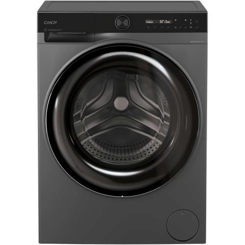 Masina de spalat rufe Candy ProWash 700 slim BS 49SB8G-S, 9 kg, 1400 RPM, 16 programe, Motor Inverter, Steam, LCD Touch display, Soft Drum, Dual Spray, Programe rapide de spalare, Wifi, Clasa A (Antracit)