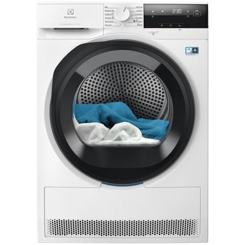 Uscator de rufe Electrolux EW7D385AE, Pompa de caldura, 8 kg, Clasa C, Sistem uscare DelicateCare + Sensicare, Motor Inverter, Iluminare interioara tambur, Usa reversibila (Alb) - 0 | YEO