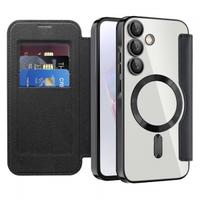 Husa MagSafe Techsuit SmartMag Book pentru Samsung Galaxy A35 5G A356 (Negru)