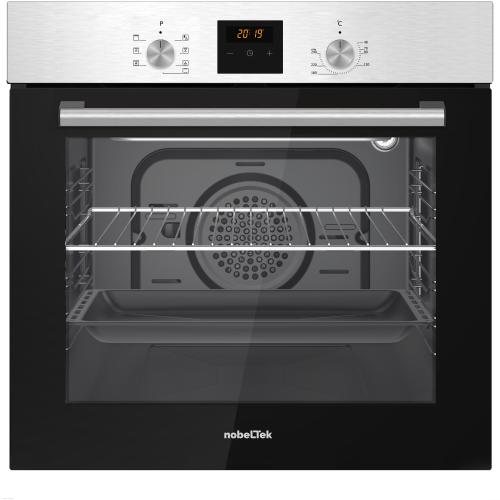 Cuptor incorporabil Nobeltek NBIO-627IX-1, Electric, 60 l, 7 functii, Timer digital, Ventilator de racire, Clasa A (Inox)