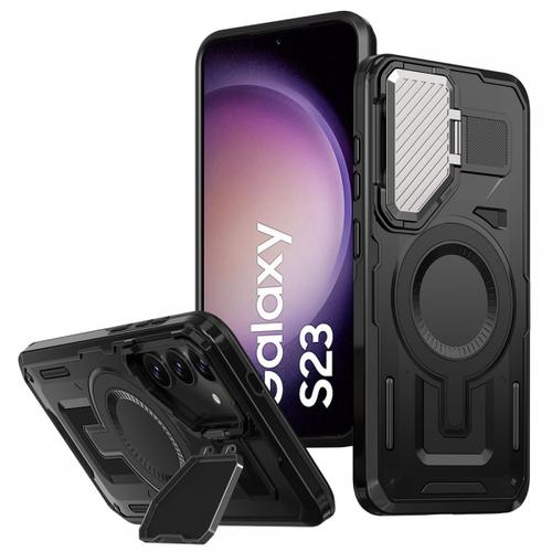 Husa MagSafe pentru Samsung Galaxy S23 S911, Techsuit, CamVault, Neagra