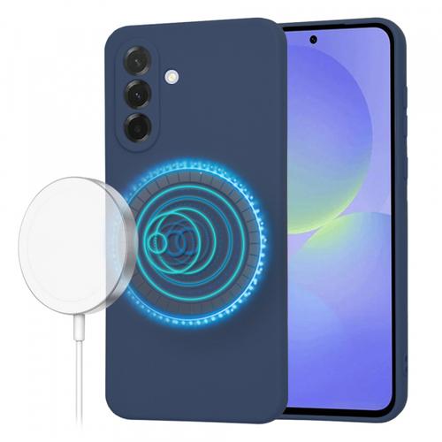 Husa MagSafe pentru Samsung Galaxy A36 A366, Techsuit, SoftFlex, Bleumarin