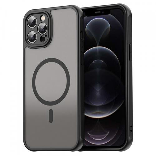 Husa MagSafe pentru Apple iPhone 12 Pro Max, Techsuit, HaloFrost II, Neagra