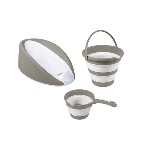 Set 3 in 1 cu suport anatomic pentru cadita Dolu Nuve D7572, Gri