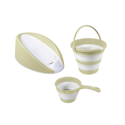 Set 3 in 1 cu suport anatomic pentru cadita Dolu Nuve D7571, Verde