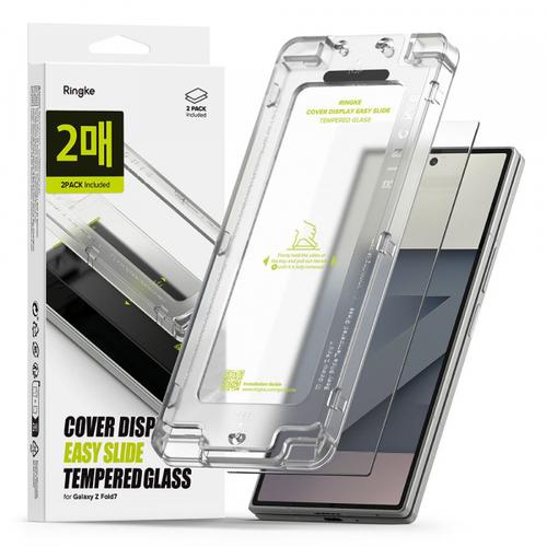 Folie de protectie Ecran Exterior Ringke Easy Slide pentru Samsung Galaxy Z Fold7 F966, Sticla Securizata, Full Glue, Set 2 bucati
