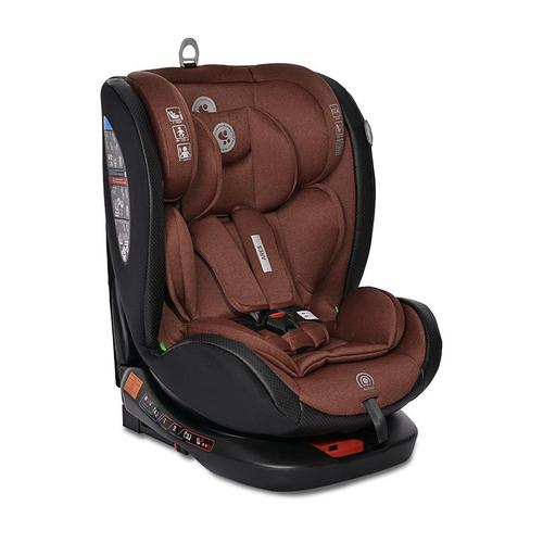 Scaun auto pentru copii Lorelli Ares, Isofix, i-Size, rotativ 360 grade, 40-150 cm, 0 luni-12 ani, Negru/Maro
