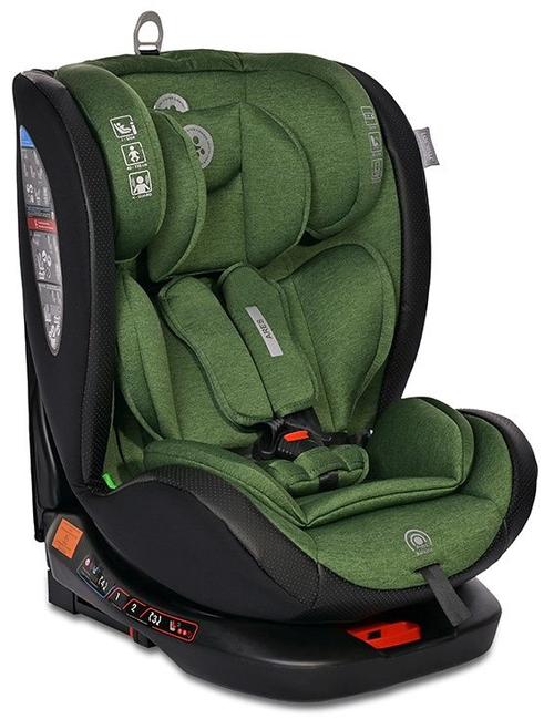 Scaun auto pentru copii Lorelli Ares, Isofix, i-Size, rotativ 360 grade, 40-150 cm, 0 luni-12 ani, Verde