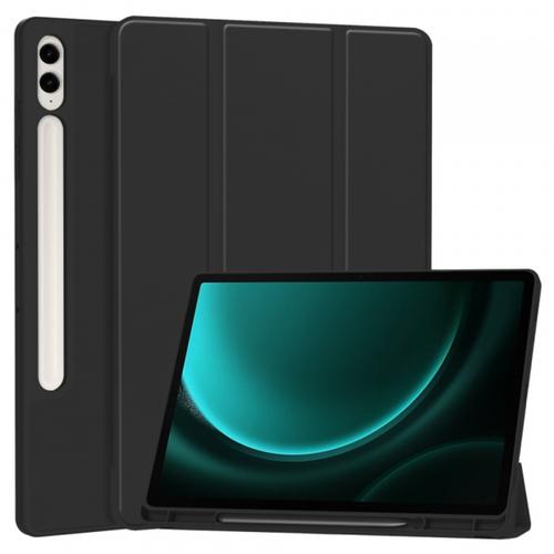 Husa Techsuit Flex Trifold pentru Samsung Galaxy Tab S9 FE+ (Negru)