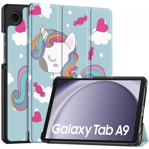 Husa pentru Samsung Galaxy Tab A9 Techsuit FoldPro Unicorn (Multicolor)