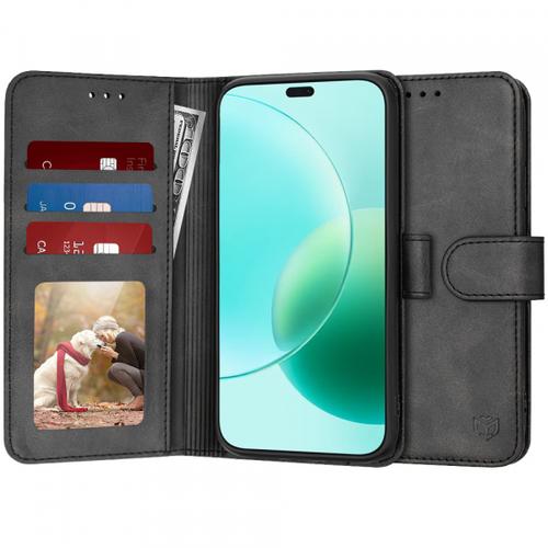 Husa Techsuit Diary Book pentru Honor 400 Lite, Neagra