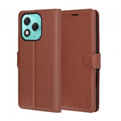 Husa Techsuit Leather Folio pentru Honor 400 Lite, Maro
