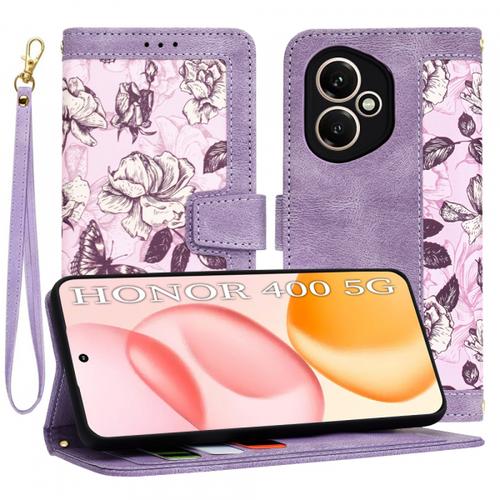 Husa Techsuit FlipCraft pentru Honor 400,  Mov