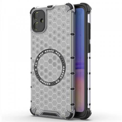 Husa MagSafe pentru Samsung Galaxy A05 A055, Techsuit, HoneyComb Shield, Alba