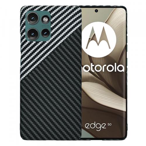 Husa Techsuit Carbonite FiberShell pentru Motorola Edge 50, Gri