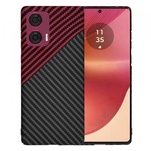 Husa Techsuit Carbonite FiberShell Vortex pentru Motorola Edge 50 Fusion, Rosu