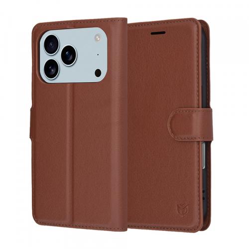 Husa Techsuit Leather Folio pentru Apple iPhone 17 Pro Max,  Maro