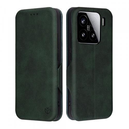 Husa pentru Xiaomi 15 Techsuit Safe Wallet Plus (Verde)