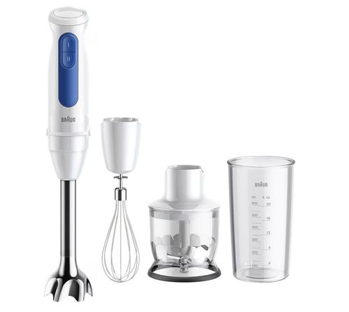 Mixer vertical Braun MQ30202M, 900W, 2 viteze, Tocator 350ml, Tel, Pahar gradat 600ml (Alb)