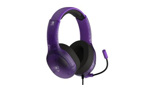 Casti Gaming cu fir Turtle Beach Airlite Fit, Jack 3.5mm, Microfon, Nintendo Switch (Violet)