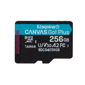 Card de memorie KINGSTON Canvas Go Plus Gen4 SDCG4/256GB, microSDXC, U3, V30, A2