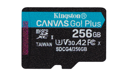 Card de memorie KINGSTON Canvas Go Plus Gen4 SDCG4/256GB, microSDXC, U3, V30, A2