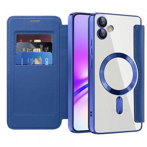 Husa MagSafe pentru Samsung Galaxy A05 A055 Techsuit SmartMag Book (Albastru)