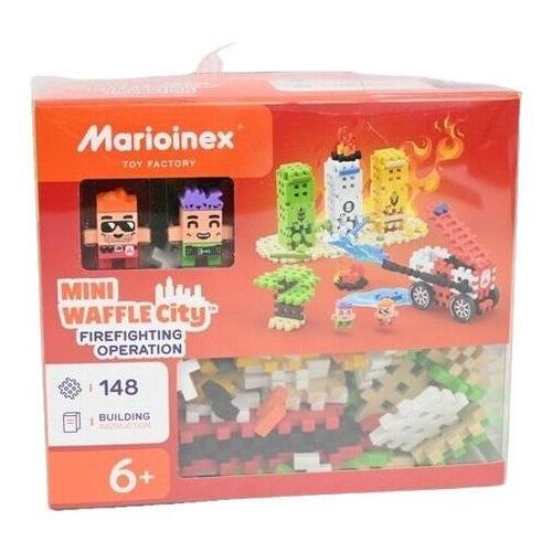 Set de constructie Marioinex Mini Waffle City, +6 ani, 148 piese