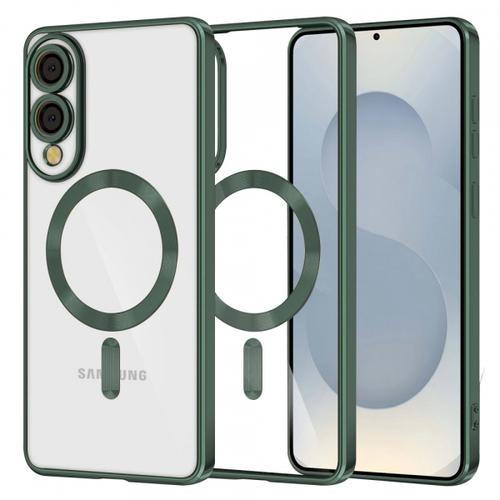 Husa MagSafe pentru Samsung Galaxy S25 Edge S937, Techsuit, Luxury Crystal, Verde Inchis