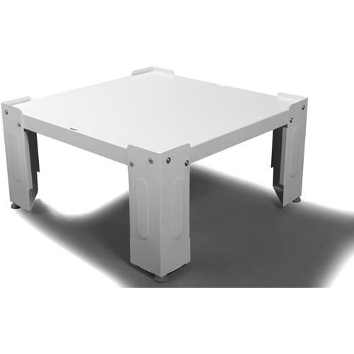Piedestal electrocasnice, 150 kg, 30 inaltime, otel, raft, elemente ansamblare incluse, curea inclusa (Alb)
