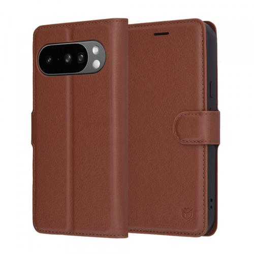 Husa pentru Google Pixel 10 Pro XL, Techsuit, Leather Folio (Maro)