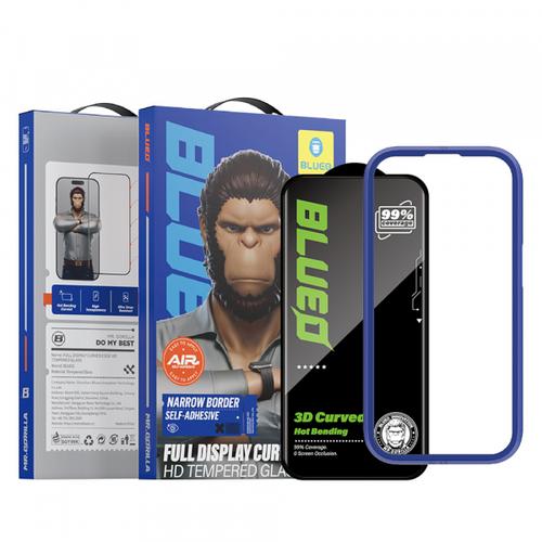 Folie de protectie Ecran Blueo HD pentru Apple iPhone 16 Pro Max, Sticla Securizata, Full Glue, 3D (Transparent/Negru)