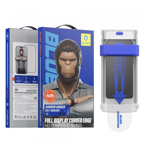 Folie de protectie Ecran Blueo HD Applicator Pro pentru Apple iPhone 16 Pro, Sticla Securizata, Full Glue, 3D (Transparent/Negru)