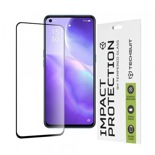 Folie de protectie Ecran Techsuit pentru Oppo Find X3 Lite / Reno5 5G, Sticla Securizata, Full Glue, 111D (Transparent/Negru)