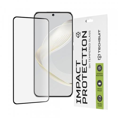Folie de protectie Ecran Techsuit pentru Huawei nova 12s / nova 11, Sticla Securizata, Full Glue, 111D (Transparent/Negru)