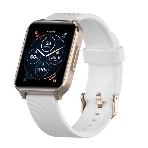 Smartwatch Motorola Moto Watch 70, Ecran IPS LCD 1.69inch, Bluetooth, Android/iOS, Monitorizare somn, Integrare Google Fit, IP67 (Roz/Auriu)