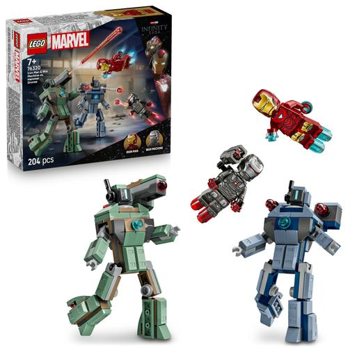 LEGO® Marvel - Iron Man si War Machine vs dronele Hammer 76320, 204 piese