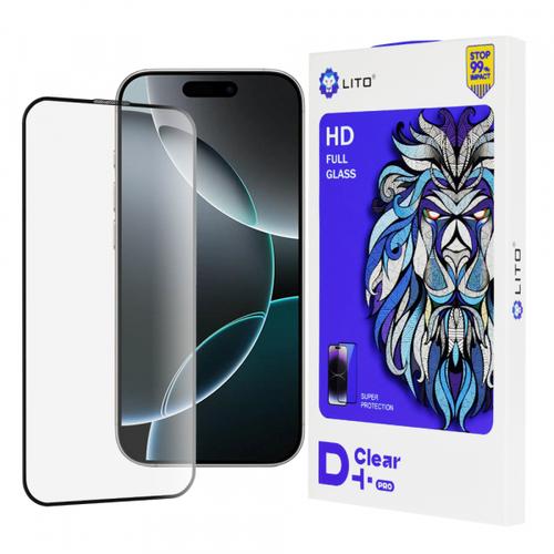 Folie de protectie Ecran Lito D+ Pro pentru Apple iPhone 16 Pro, Sticla Securizata, Full Glue