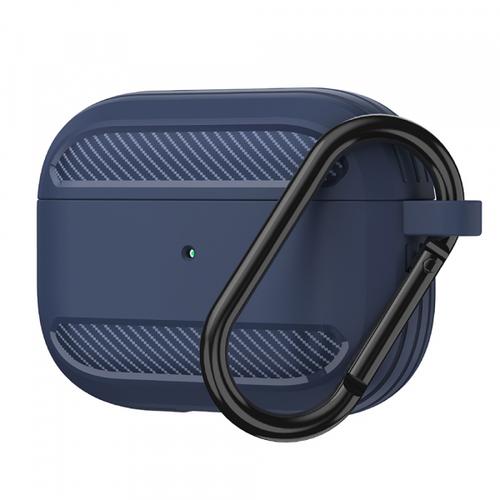 Husa Techsuit Carbon pentru Apple AirPods Pro Series (Albastru)