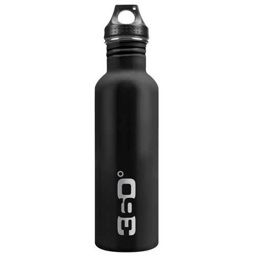 Bidon de baut 360 Degrees, Otel inox, 1000 ml (Negru)