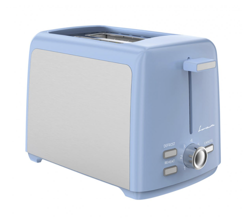 Prajitor de paine Fram FTP-8007SSBL, 800 W, 2 felii, 7 niveluri rumenire (Albastru/Argintiu)