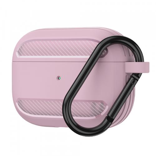 Husa Techsuit Carbon pentru Apple AirPods Pro Series (Roz)