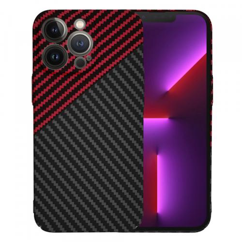 Husa pentru Apple iPhone 13 Pro, Techsuit, Carbonite FiberShell, Neagra Rosie