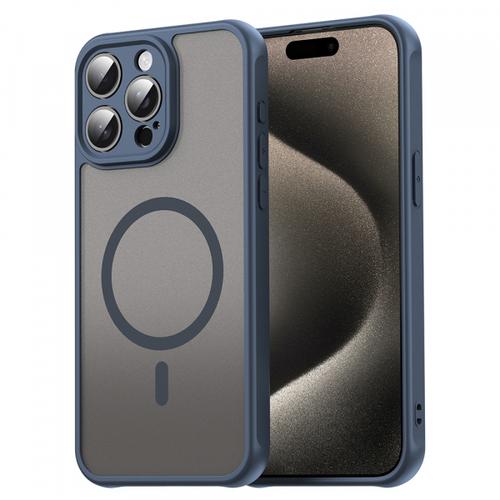 Husa MagSafe pentru Apple iPhone 15 Pro, Techsuit, HaloFrost II, Bleumarin