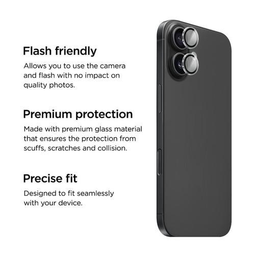 Folie Sticla Eiger EGSP01068, Camera 3D Mountain Glass pentru iPhone 17/ iPhone 16/ 16 Plus Clear